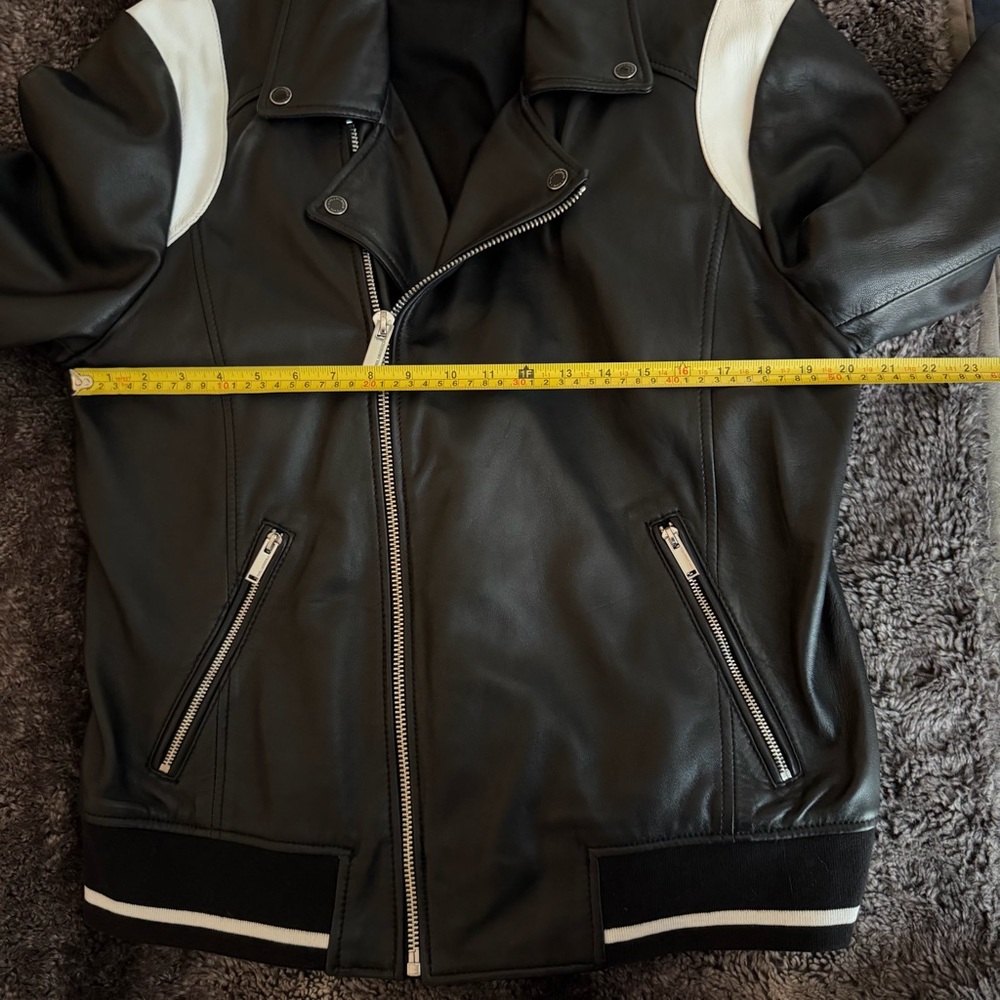 Karl Lagerfeld Leather Mens Jacket - Picture 7 of 10